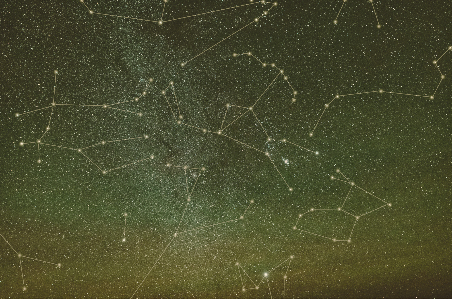 Night Sky with Constellations