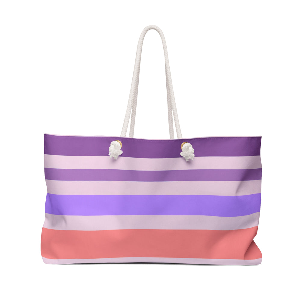 Weekender Bag in Sunset Stripe