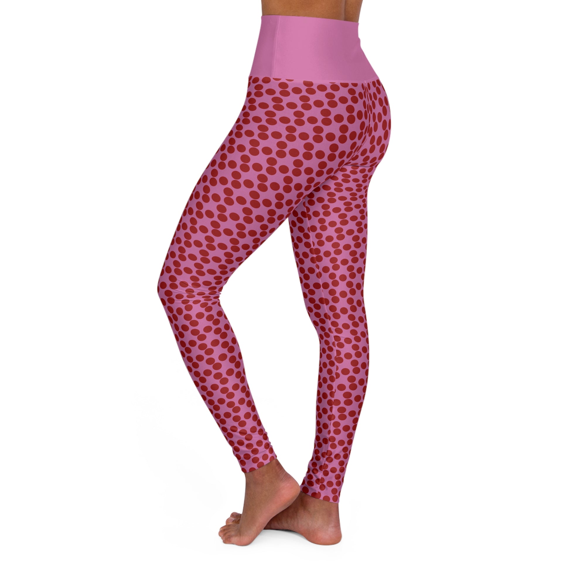 Polka Dot High Waisted Yoga Leggings