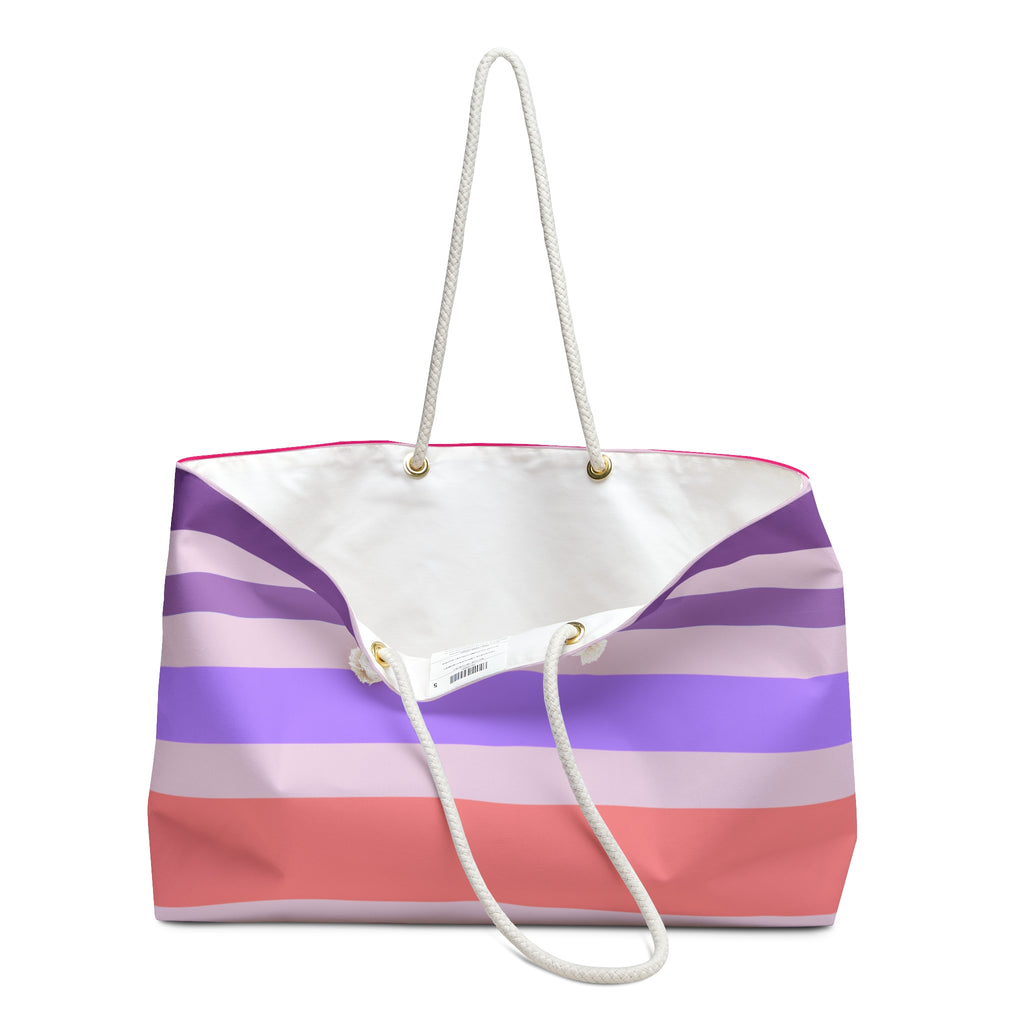 Weekender Bag in Sunset Stripe