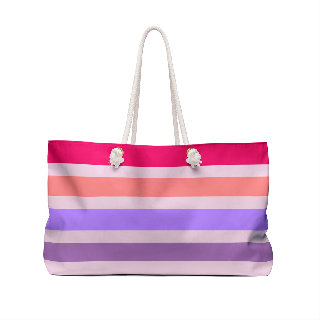 Weekender Bag in Sunset Stripe