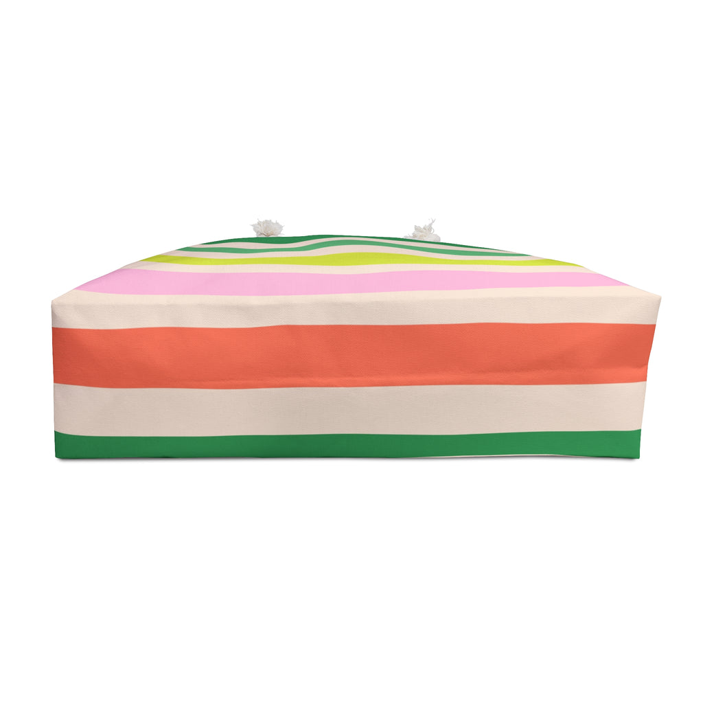 Weekender Bag in Melon Stripe